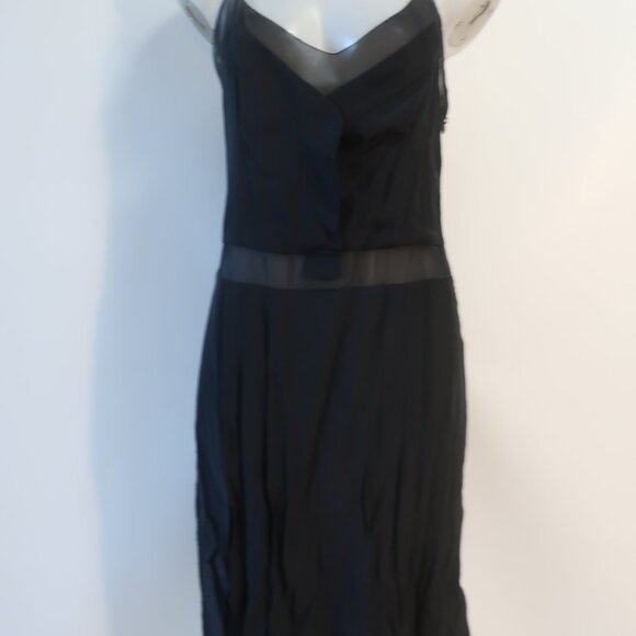 Womens Prada Black Silk Blend Semi Sheer Dress 44 EU/US 8 - Picture 5 of 10